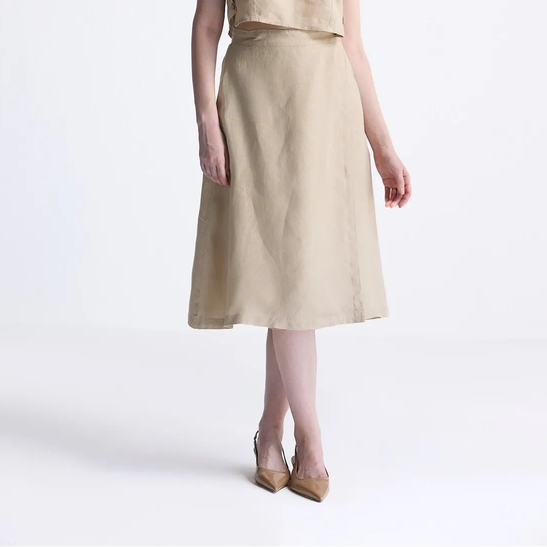 Women's beige wrap skirt