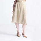 Women's beige wrap skirt